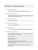Final Exam - Pharmacology ECPI