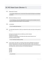 DC RE State Exam (Review 1)
