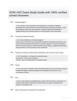 IICRC HST Exam Study Guide with 100% verified correct Answers