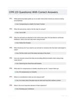 CPR |23 Questions| With Correct Answers.