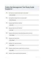 Publix Deli Management Test Study Guide Graded A+