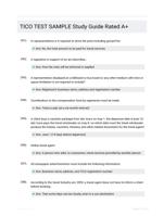 TICO TEST SAMPLE Study Guide Rated A+