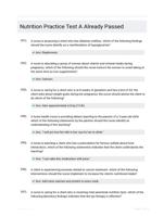 Nutrition Practice Test A Already Passed