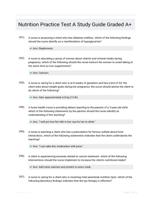 Nutrition Practice Test A Study Guide Graded A+