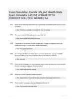 Exam Simulator- Florida Life and Health State Exam Simulator LATEST UPDATE WITH CORRECT SOLUTION GRADED A+