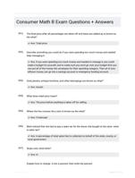 Consumer Math B Exam Questions + Answers