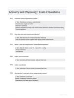 Anatomy and Physiology: Exam 2 Questions