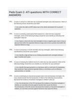 Peds Exam 2- ATI questions WITH CORRECT ANSWERS