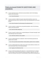 Peds proctored EXAM 99 QUESTIONS AND ANSWERS