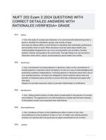 NUFT 202 Exam 3 2024 QUESTIONS WITH CORRECT DETAILED ANSWERS WITH RATIONALES |VERIFIED|A+ GRADE