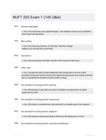 NUFT 202 Exam 1 (145 Q&A)