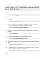 ACLS: FINAL TEST QUESTIONS AND ANSWERS Study Guide Graded A+