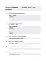 NURS 5334 Exam 2 Questions with correct Answers