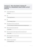 AA Quiz 2 - New Hire Ramp Training 52 CORRECTLY ANSWERED QUESTIONS LATEST UPDATE