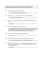 Airport ramp test Study Guide Graded A+