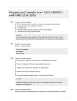 Property and Casualty Exam 100% VERIFIED ANSWERS  2024/2025