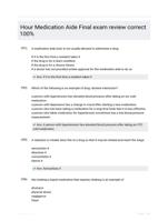 Hour Medication Aide Final exam review correct 100%
