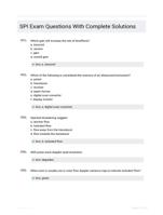 SPI Exam Questions With Complete Solutions