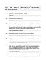 PALS 45 CORRECTLY ANSWERED QUESTIONS LATEST UPDATE
