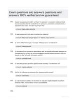 Exam questions and answers questions and answers 100% verified and A+ guaranteed