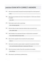 practice EXAM WITH CORRECT  ANSWERS