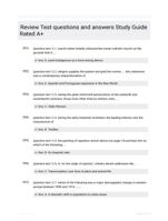 Review Test questions and answers Study Guide Rated A+