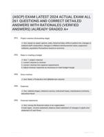 (ASCP) EXAM LATEST 2024 ACTUAL EXAM ALL 261 QUESTIONS AND CORRECT DETAILED ANSWERS WITH RATIONALES (VERIFIED ANSWERS) |ALREADY GRADED A+