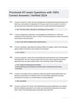 Proctored ATI exam Questions with 100% Correct Answers | Verified 2024