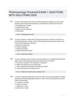 Pharmacology Proctored EXAM 1 QUESTIONS WITH SOLUTIONS 2024