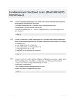 Fundamentals Proctored Exam (MAIN REVIEW)  100%Correct