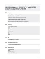NU 650 Midterm 6 CORRECTLY ANSWERED QUESTIONS LATEST UPDATE