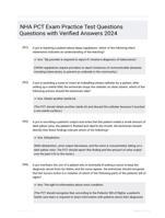 NHA PCT Exam Practice Test Questions Questions with Verified Answers 2024