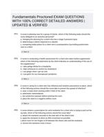 Fundamentals Proctored EXAM QUESTIONS WITH 100% CORRECT DETAILED ANSWERS | UPDATED & VERIFIED