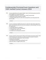 Fundamentals Proctored Exam Questions and 100% Verified Correct Answers 2024