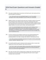 2024 final Exam Questions and Answers Graded A