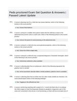 Peds proctored Exam Set Question & Answers | Passed Latest  Update