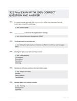 302 Final EXAM WITH 100% CORRECT QUESTION AND ANSWER
