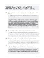 TAX4001 Exam 1 WITH 100% VERIFIED ANSWERS GUARANTEED PASS + A GRADE