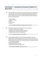 Geri Exam 1 - Questions & Answers (Rated A+) Best 2024