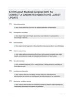 ATI RN Adult Medical Surgical 2023 56 CORRECTLY ANSWERED QUESTIONS LATEST UPDATE
