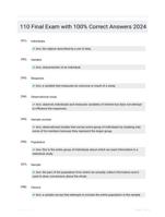 110 Final Exam with 100% Correct Answers 2024