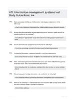 ATI: Information management systems test Study Guide Rated A+