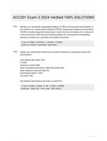 ACC201 Exam 3 2024 Verified 100% SOLUTIONS