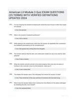 American Lit Module 3 Quiz EXAM QUESTIONS (25 TERMS) WITH VERIFIED DEFINITIONS UPDATED 2024