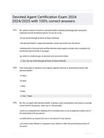 Devoted Agent Certification Exam 2024 2024/2025 with 100% correct answers