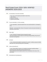 Real Estate Exam 2024 100% VERIFIED  ANSWERS 2024/2025