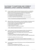 Exit EXAM 172 QUESTIONS AND CORRECT ANSWERS LATEST (VERIFIED ANSWERS)