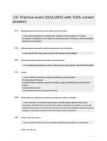 CIC Practice exam 2024/2025 with 100% correct answers