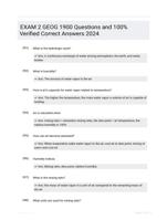 EXAM 2 GEOG 1900 Questions and 100% Verified Correct Answers 2024