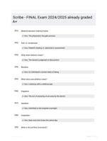 Scribe - FINAL Exam 2024/2025   already graded   A+